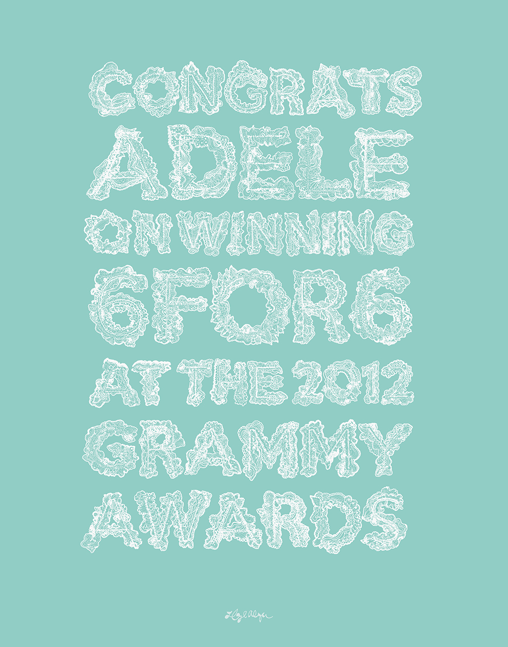 adele poster illustration typography